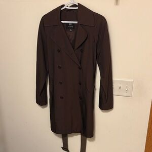 London Fog Brown Double-Breasted Trench Coat